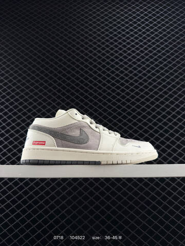 Jordan Air Jordan 1 Low Sail Grey Red EU 36-45 Sneaker - Unisex (BS-81045)