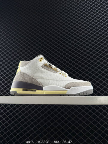 Jordan Air Jordan 3 Retro White Grey Blue Cream EU 36-47 Basketball Shoe - Unisex (BS-80704)