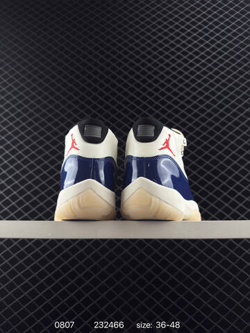 Jordan Air Jordan 11 Retro Gamma Blue Sail Navy Blue Gum Red Black EU 36-48 Basketball Shoe - Unisex (BS-80957)