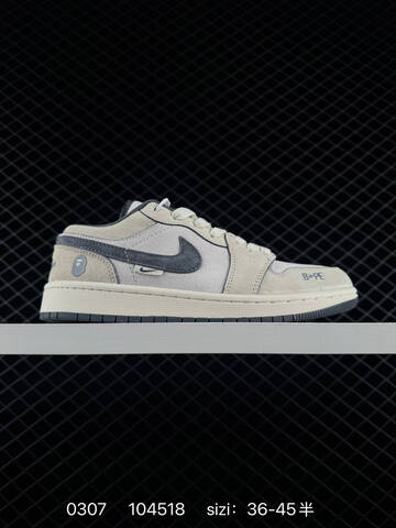 Jordan Air Jordan 1 Low Grey Navy Red EU 36-45 Sneaker - Unisex (BS-79694)