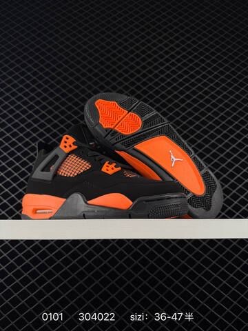 Jordan Air Jordan 4 Retro CT8527-400 Black Orange EU 36-47 Basketball Shoe - Unisex (BS-79919)