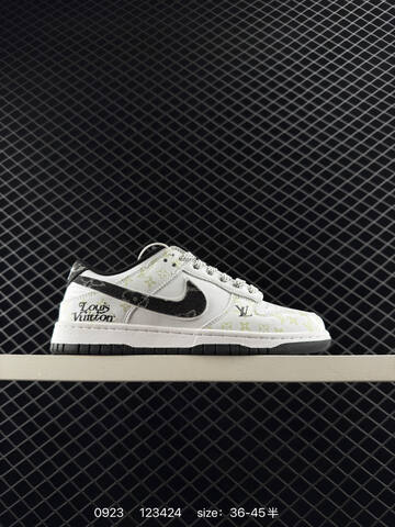 Nike Dunk Low x Louis Vuitton White Black Light Yellow EU 36-45 Skate Shoe - Unisex (BS-80650)