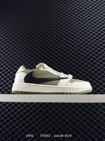 Jordan Air Jordan 1 Low OG SP Travis Scott DZ4137-106 White Black Olive Cream Red EU 36-45 Sneaker - Unisex (BS-80700)