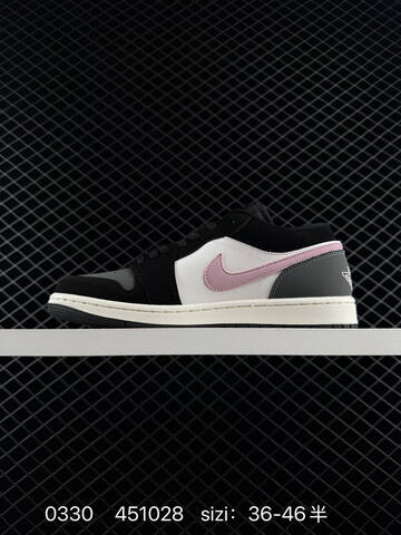 Jordan Air Jordan 1 Low Black White Light Pink EU 36-46 Sneaker - Unisex (BS-79579)