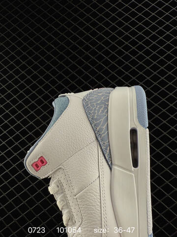 Jordan Air Jordan 3 Retro White And Cobalt Bliss White Light Blue Pink EU 36-47 Basketball Shoe - Unisex (BS-81028)