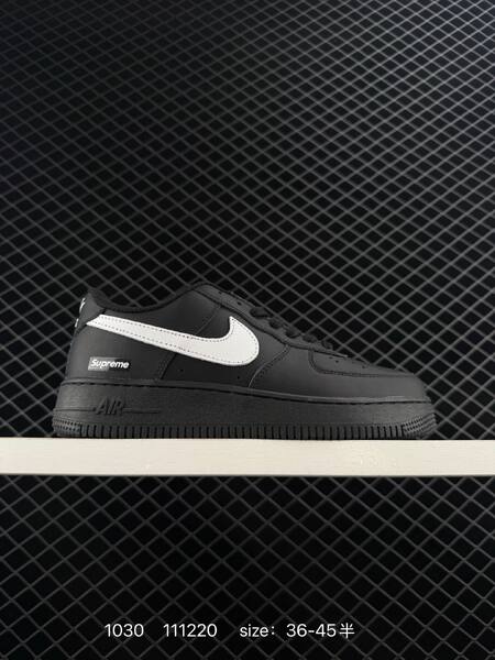 Nike Air Force 1 Low Supreme CU9225-001 Black White EU 36-45 5 lifestyle