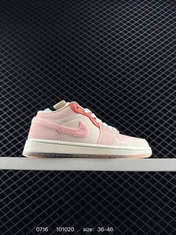 Jordan Air Jordan 1 Low Light Pink Coral Off White EU 36-46 Sneaker - Unisex (BS-81058)