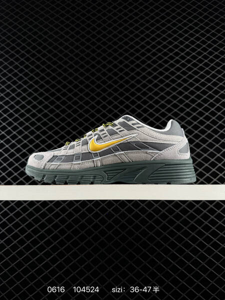 Nike P-6000 Premium light grey dark grey yellow white EU 36-47 running shoe