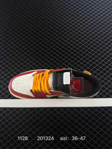 Jordan Air Jordan 1 Low Red White Black Yellow Cream EU 36-47 Sneaker - Unisex (BS-80164)