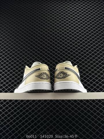 Jordan Air Jordan 1 Low White Black Beige EU 36-45 Sneaker - Unisex (BS-81229)