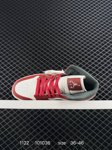 Jordan Air Jordan 1 Mid Red White Dark Green Gold EU 36-46 Sneaker - Unisex (BS-80214)