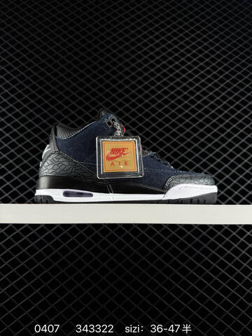 Jordan Air Jordan 3 Retro IH7959 Navy Black White Red EU 36-47 Basketball Shoe - Unisex (BS-79538)