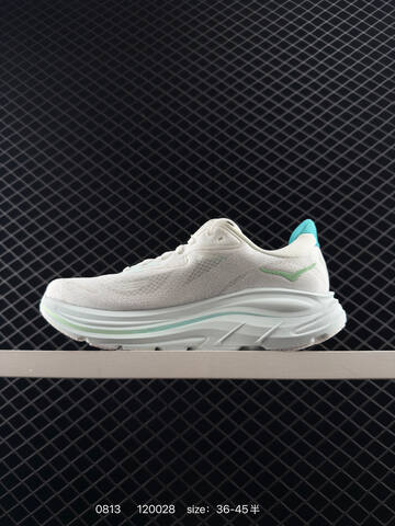 HOKA ONE ONE Clifton 10 White Turquoise Light Green Light Gray EU 36-45 Running Shoe Running Sneakers - Unisex (BS-86492)