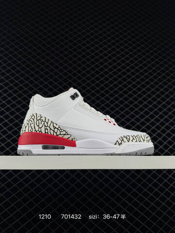 Jordan Air Jordan 3 Retro White Navy Gray Black Red EU 36-47 Basketball Shoe - Unisex (BS-80085)