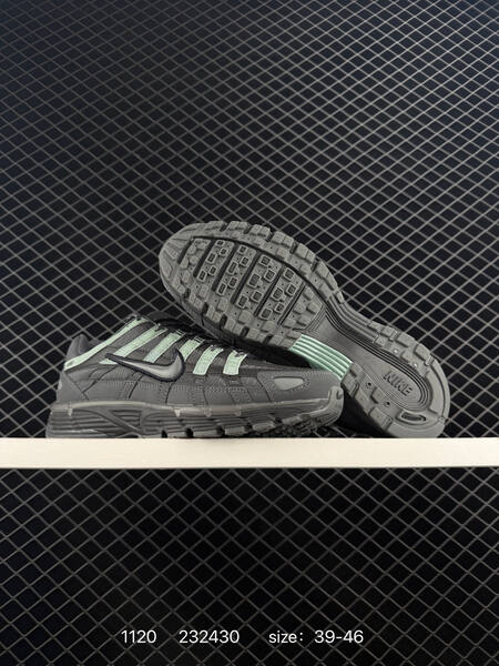 Nike P-6000 black grey with mint green accents 39-46 running lifestyle