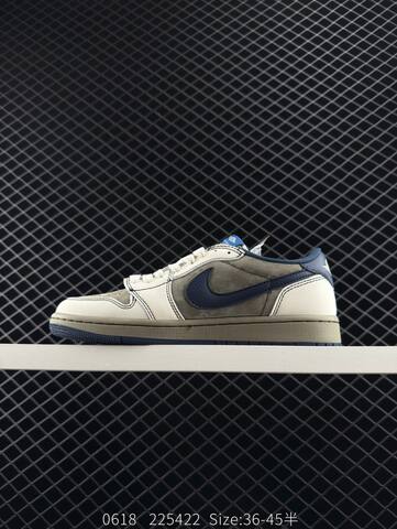 Jordan Air Jordan 1 Low Travis Scott Reverse Mocha White Grey Navy Beige EU 36-45 Sneaker - Unisex (BS-81187)
