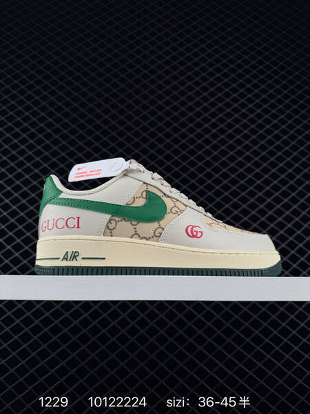 Nike Air Force 1 Low Black Red White Black White Beige Green EU 36-45 lifestyle