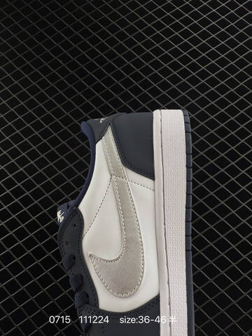 Jordan Air Jordan 1 Low White Navy Silver Red EU 36-46 Sneaker - Unisex (BS-81063)