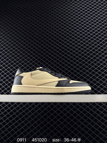 Jordan Travis Scott x Air Jordan 1 Low Reverse Mocha Beige Black EU 36-46 Sneaker - Unisex (BS-80739)