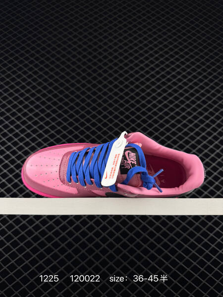 Nike Air Force 1 Low pink black with blue laces 36-45 5 lifestyle