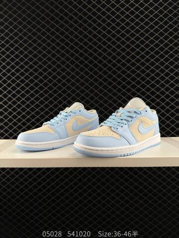 Jordan Air Jordan 1 Low Light Blue Beige White EU 36-46 Sneaker - Unisex (BS-81290)