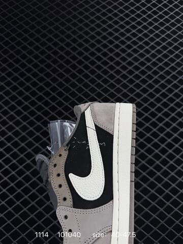 Jordan Air Jordan 1 Low OG SP Travis Scott Reverse Mocha Black Grey White Sail EU 40-47 5 Sneaker - Men's (BS-80281)
