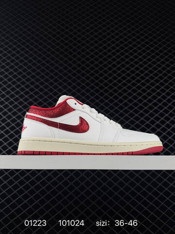 Jordan Air Jordan 1 Low HJ9338-106 White Red Sail EU 36-46 Sneaker - Unisex (BS-79785)