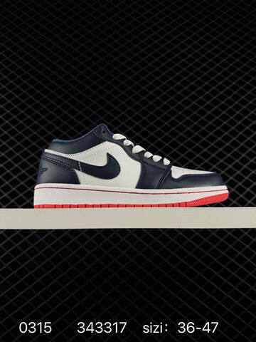 Jordan Air Jordan 1 Low White Navy Red Orange EU 36-47 Sneaker - Unisex (BS-79655)