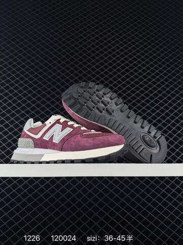 New Balance 574 U574LGE1 Burgundy White Grey Black EU 36-45 Sneaker - Unisex (BS-82448)