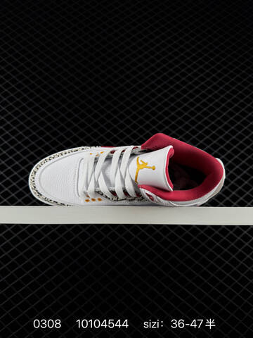 Jordan Air Jordan 3 Retro Cardinal Red White Red Grey Black Yellow EU 36-47 Basketball Shoe - Unisex (BS-79688)