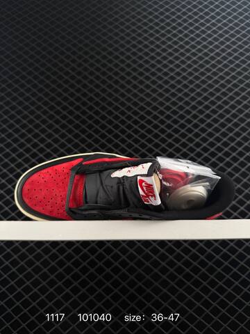 Jordan Air Jordan 1 Low Travis Scott Black Red Cream EU 36-47 Sneaker - Unisex (BS-80254)