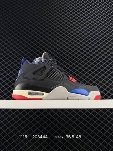 Jordan Air Jordan 4 Retro Black Blue Red Cream White EU 35 5-48 Basketball Shoe - Unisex (BS-80268)