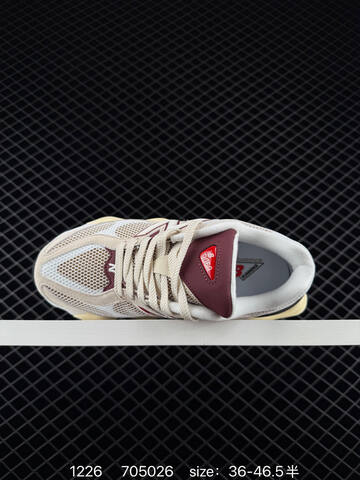 New Balance 9060 U9060ERC Beige White Burgundy Cream Black EU 36-46 5 Sneaker - Unisex (BS-82446)