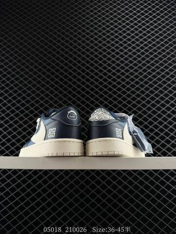 Jordan Air Jordan 1 Low Travis Scott Givenchy Custom Navy Blue Sail White EU 36-45 Sneaker - Unisex (BS-81349)