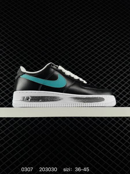 Nike Air Force 1 07 Black White Turquoise EU 36-45 lifestyle