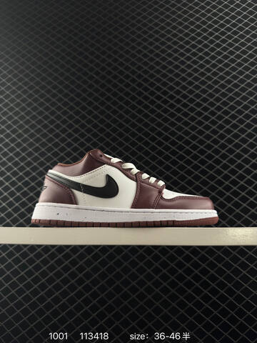 Jordan Air Jordan 1 Low HF3148 106 White Dark Red Black EU 36-46 Sneaker - Unisex (BS-80593)