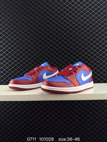 Jordan Air Jordan 1 Low Red Blue White EU 36-46 Sneaker - Unisex (BS-81078)