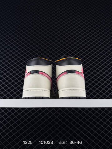 Jordan Air Jordan 1 Mid Sail Black Pink Orange EU 36-46 Basketball Shoe - Unisex (BS-79991)