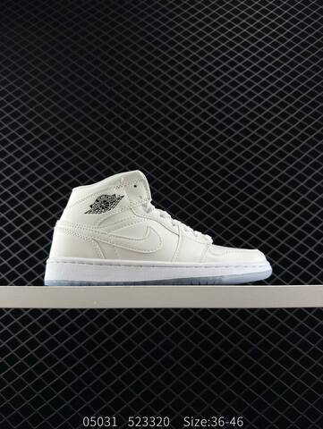 Jordan Air Jordan 1 Mid White Light Blue Mint Green EU 36-46 Basketball Shoe - Unisex (BS-81277)