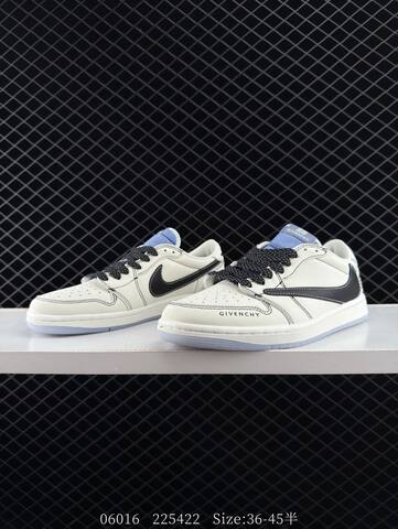 Jordan Air Jordan 1 Low Travis Scott Reverse Mocha Givenchy Custom Sail Black Light Blue EU 36-45 Sneaker - Unisex (BS-81201)