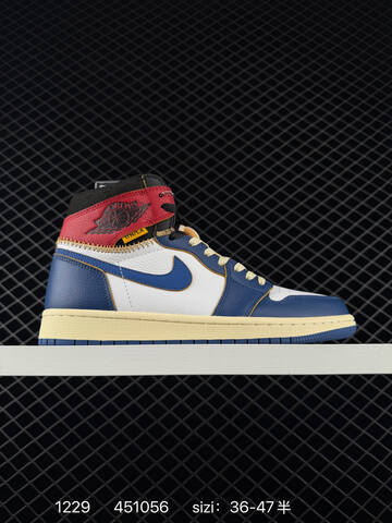 Jordan Air Jordan 1 Retro High OG Black White Red Cream Blue EU 36-47 Basketball Shoe - Unisex (BS-79952)