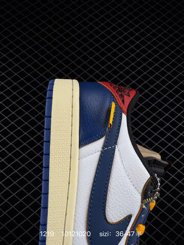 Jordan Air Jordan 1 Retro Low OG White Navy Blue Yellow Red Cream EU 36-47 Sneaker - Unisex (BS-80025)
