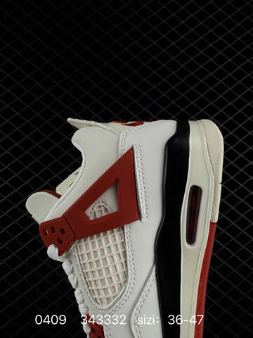 Jordan Air Jordan 4 Retro White Red Black Sail EU 36-47 Basketball Shoe - Unisex (BS-79520)