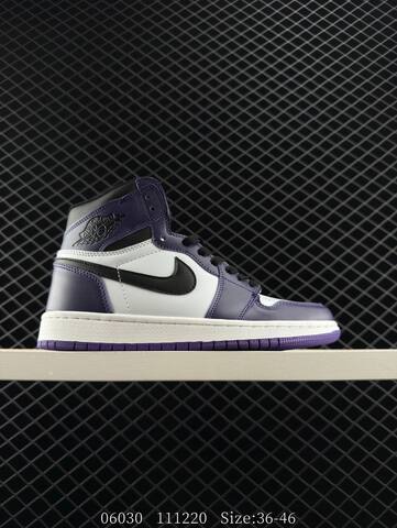 Jordan Air Jordan 1 Retro High OG Purple White Black EU 36-46 Basketball Shoe - Unisex (BS-81118)