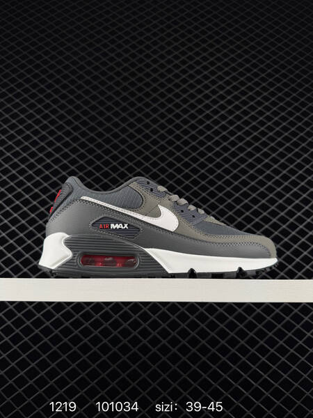 Nike Air Max 90 grey black white with red air unit 39-45 lifestyle