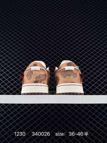 Jordan Air Jordan 1 Low CNY IQ5321-121 White Brown Red Sail Tan EU 36-46 Sneaker - Unisex (BS-79938)