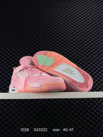 Jordan Air Jordan 4 Retro Off White Pink White Mint Green EU 40-47 Basketball Shoe - Men's (BS-80415)
