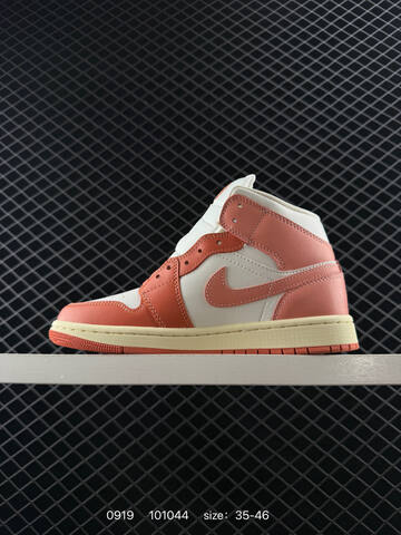 Jordan Air Jordan 1 Mid White Pink Cream Orange EU 35-46 Sneaker - Unisex (BS-80666)
