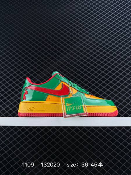 Nike Air Force 1 07 green yellow red EU 36-45 5 lifestyle