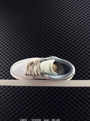 Jordan Air Jordan 1 Low IB8859-101 White Beige Brown Light Blue Pink EU 36-46 Sneaker - Unisex (BS-80983)